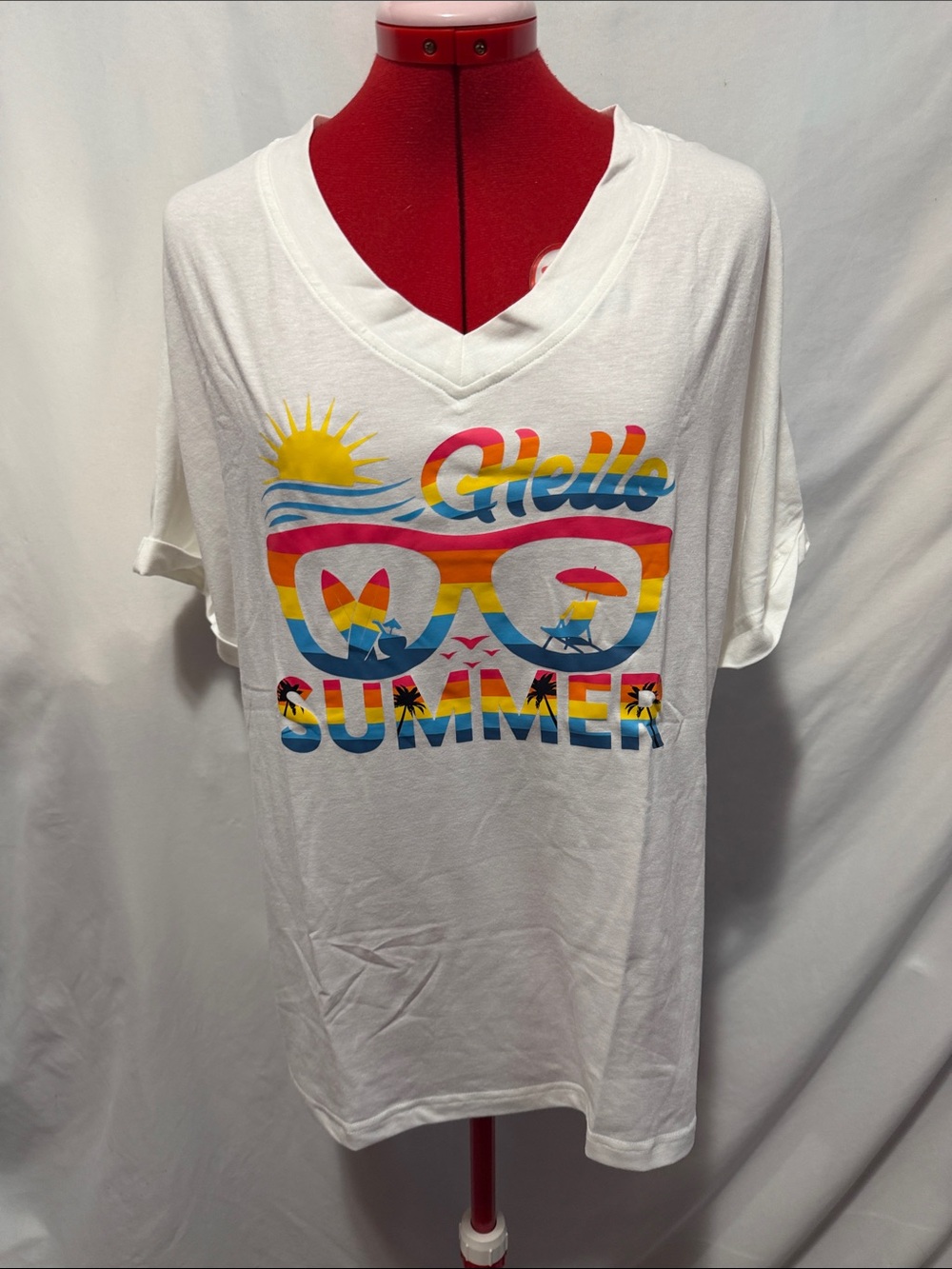 Hello Summer Graphic Tee - White